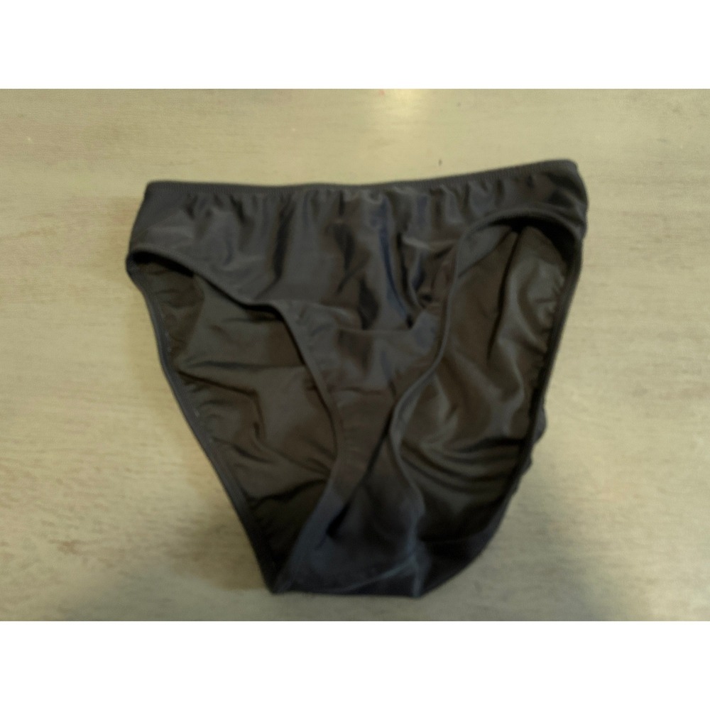 Venus Black High Cut Bikini Bottom Swimwear Size 12 RN 129406